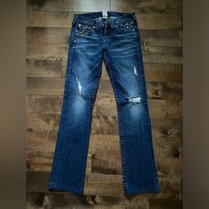 True religion jeans straight leg  low rise jeans size 29